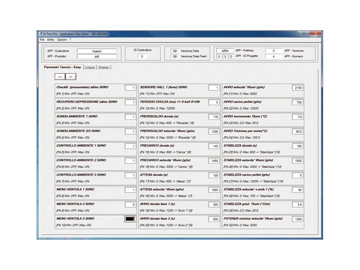 h tool application software for pellet stoves and burners application software